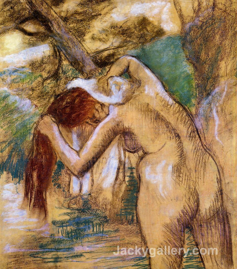 Bather by the Water by Edgar Degas paintings reproduction